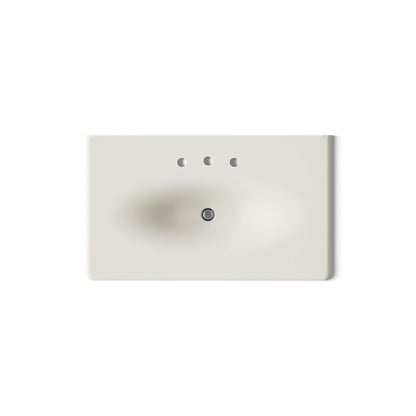 KOHLER Iron/Impressions 37" Enameled cast iron vanity top with integrated oval sink