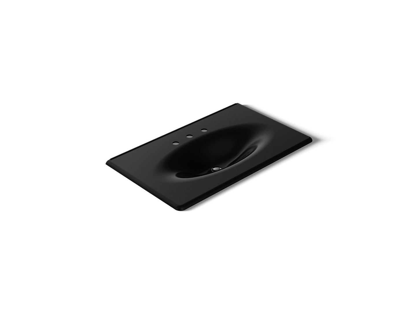 KOHLER Iron/Impressions 37" Enameled cast iron vanity top with integrated oval sink