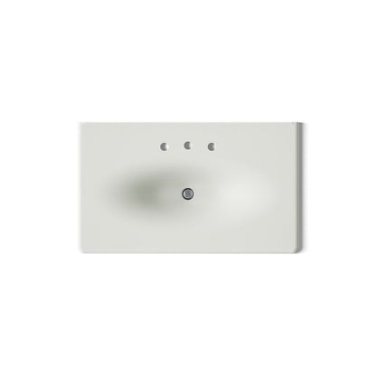 KOHLER Iron/Impressions 37" Enameled cast iron vanity top with integrated oval sink