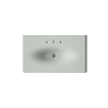 KOHLER Iron/Impressions 37" Enameled cast iron vanity top with integrated oval sink