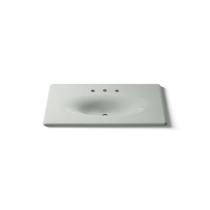 KOHLER Iron/Impressions 37" Enameled cast iron vanity top with integrated oval sink