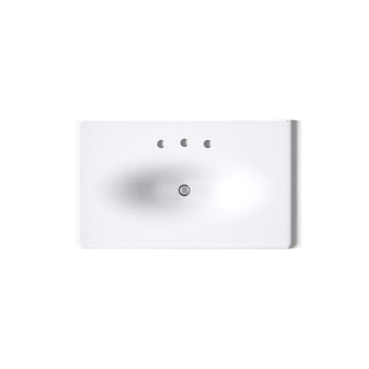 KOHLER Iron/Impressions 37" Enameled cast iron vanity top with integrated oval sink