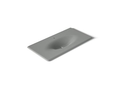 KOHLER Iron/Impressions 43" Enameled cast iron vanity top with integrated oval sink