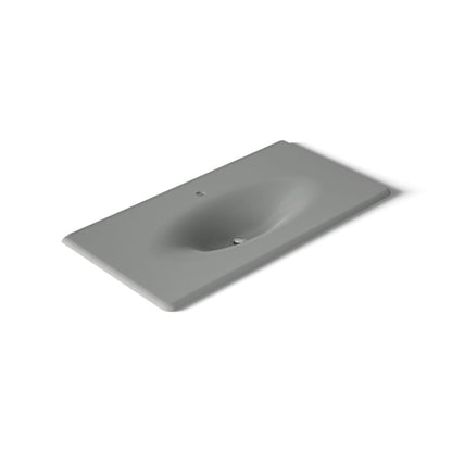 KOHLER Iron/Impressions 43" Enameled cast iron vanity top with integrated oval sink