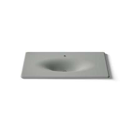 KOHLER Iron/Impressions 43" Enameled cast iron vanity top with integrated oval sink