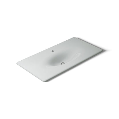 KOHLER Iron/Impressions 43" Enameled cast iron vanity top with integrated oval sink