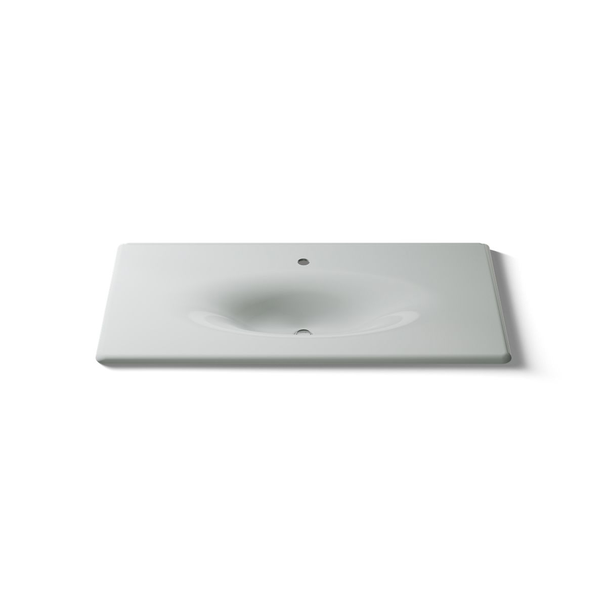 KOHLER Iron/Impressions 43" Enameled cast iron vanity top with integrated oval sink