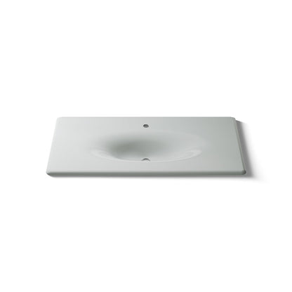 KOHLER Iron/Impressions 43" Enameled cast iron vanity top with integrated oval sink