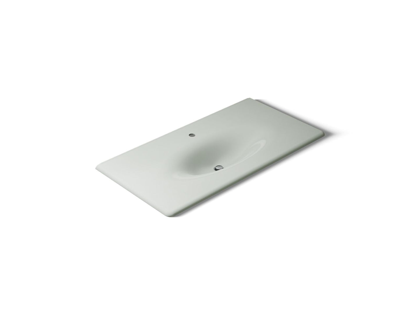 KOHLER Iron/Impressions 43" Enameled cast iron vanity top with integrated oval sink