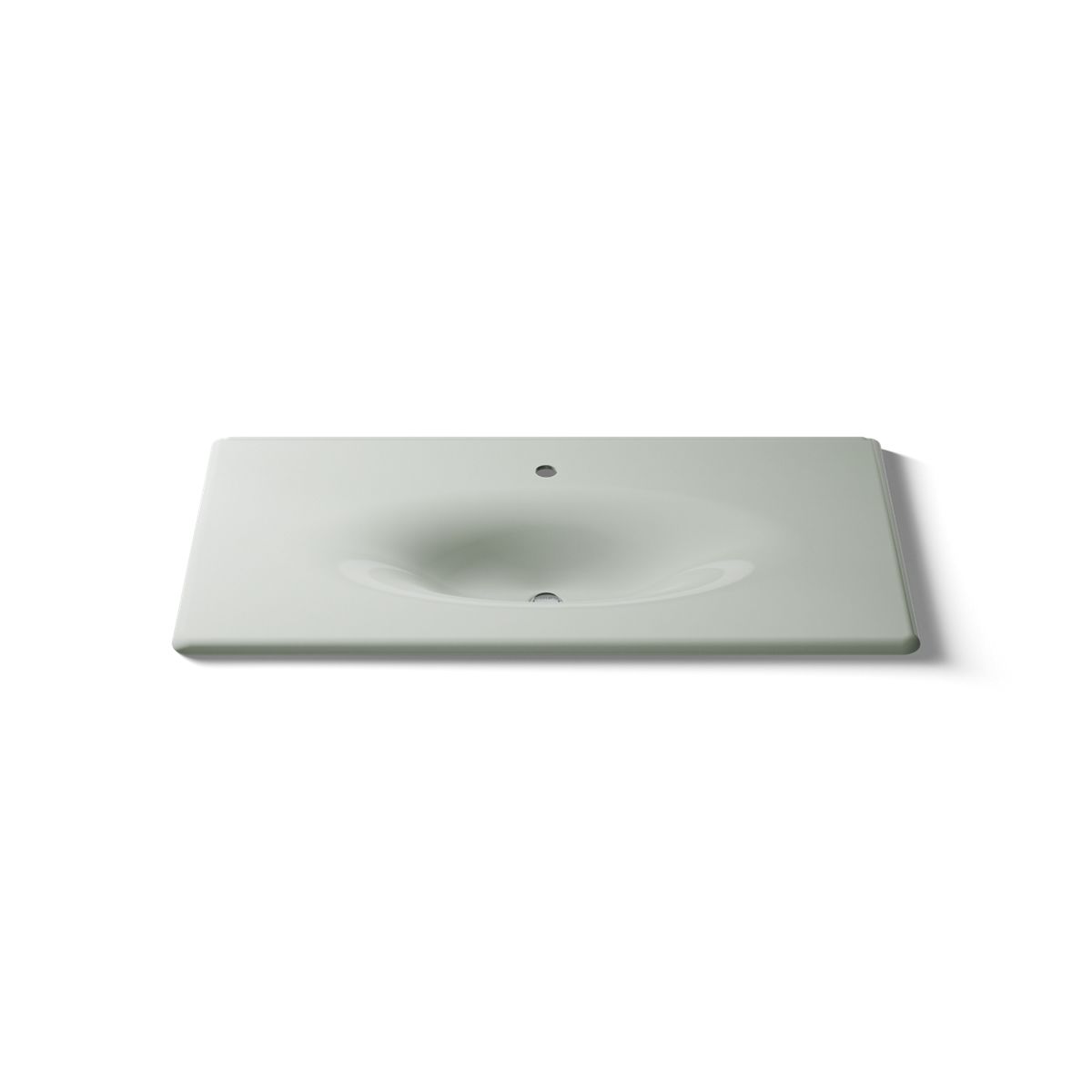 KOHLER Iron/Impressions 43" Enameled cast iron vanity top with integrated oval sink