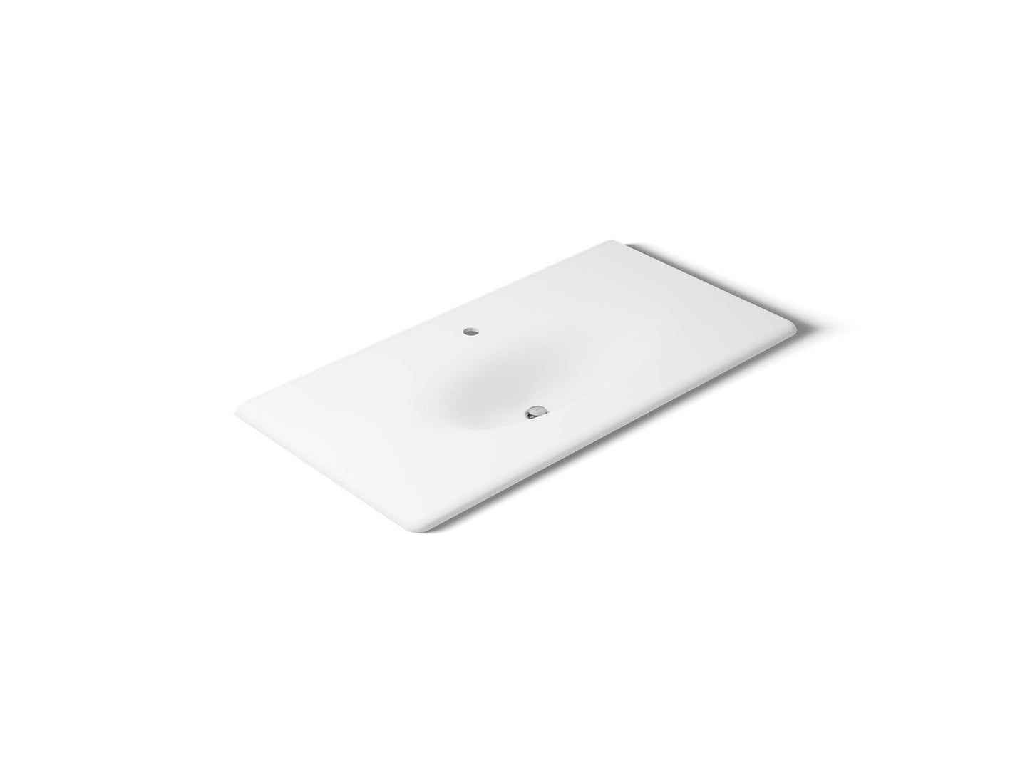 KOHLER Iron/Impressions 43" Enameled cast iron vanity top with integrated oval sink
