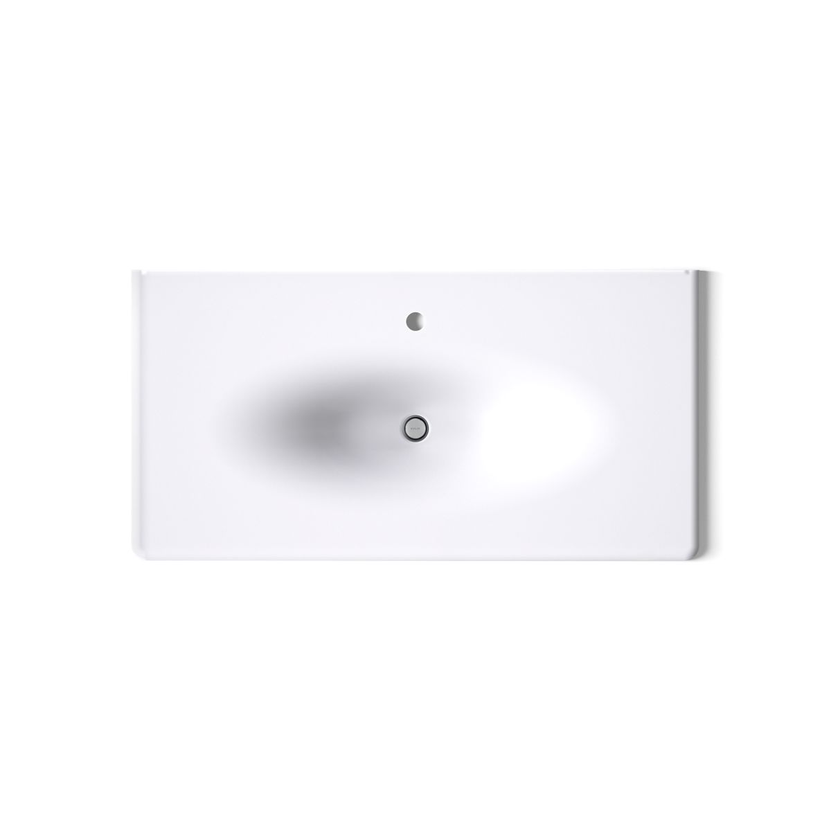 KOHLER Iron/Impressions 43" Enameled cast iron vanity top with integrated oval sink
