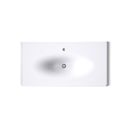 KOHLER Iron/Impressions 43" Enameled cast iron vanity top with integrated oval sink