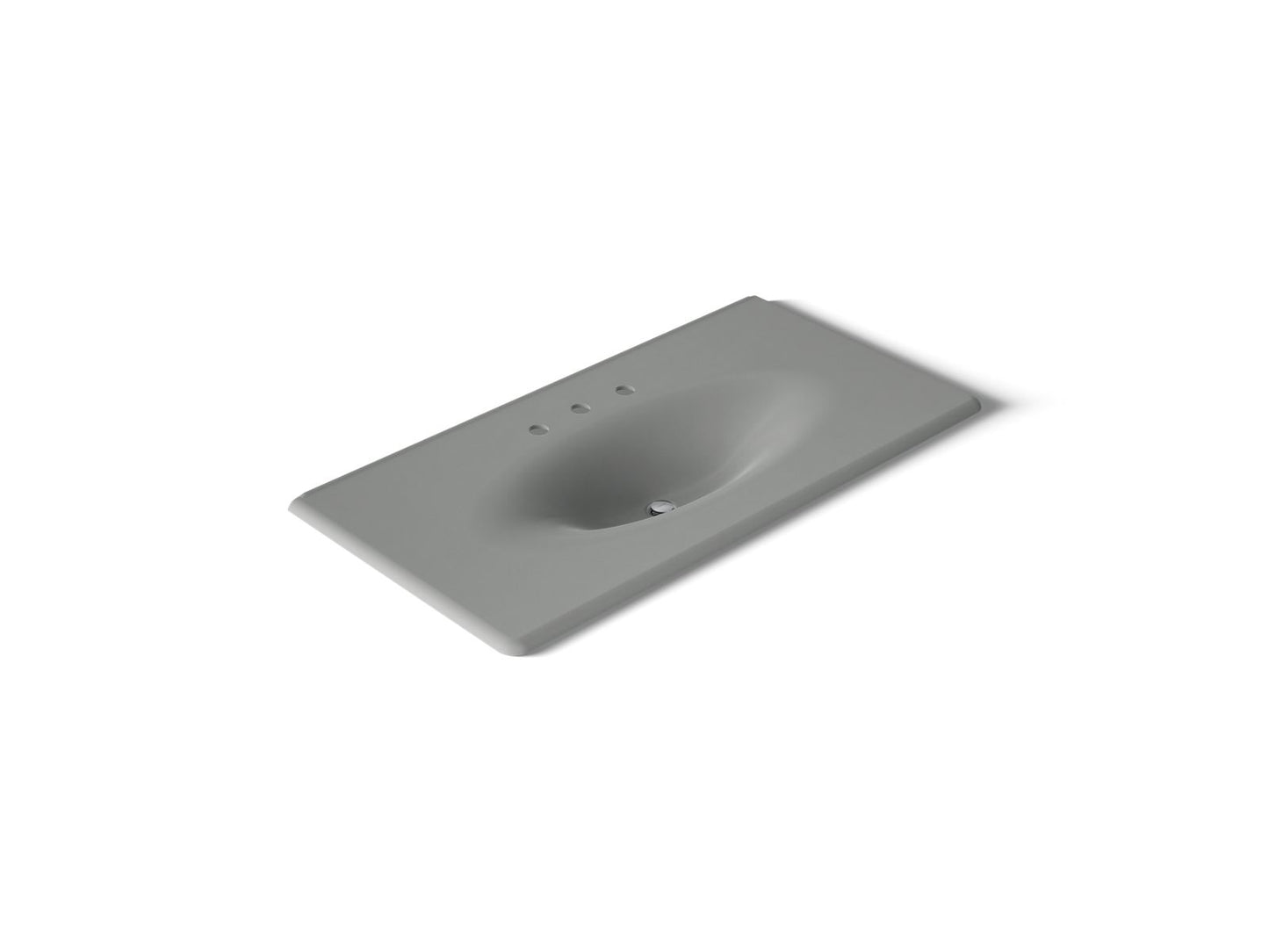 KOHLER Iron/Impressions 43" Enameled cast iron vanity top with integrated oval sink
