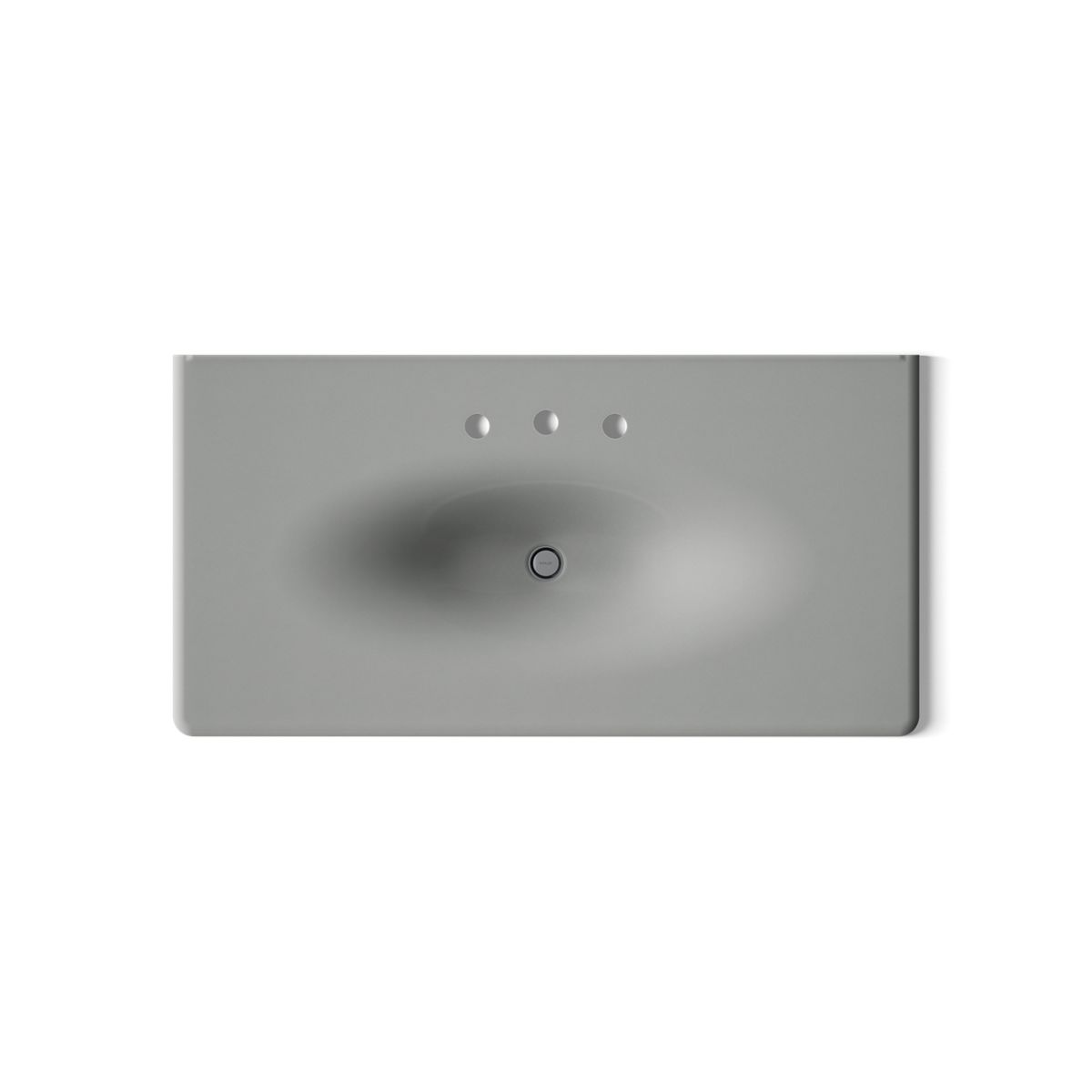KOHLER Iron/Impressions 43" Enameled cast iron vanity top with integrated oval sink