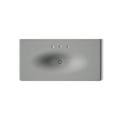 KOHLER Iron/Impressions 43" Enameled cast iron vanity top with integrated oval sink