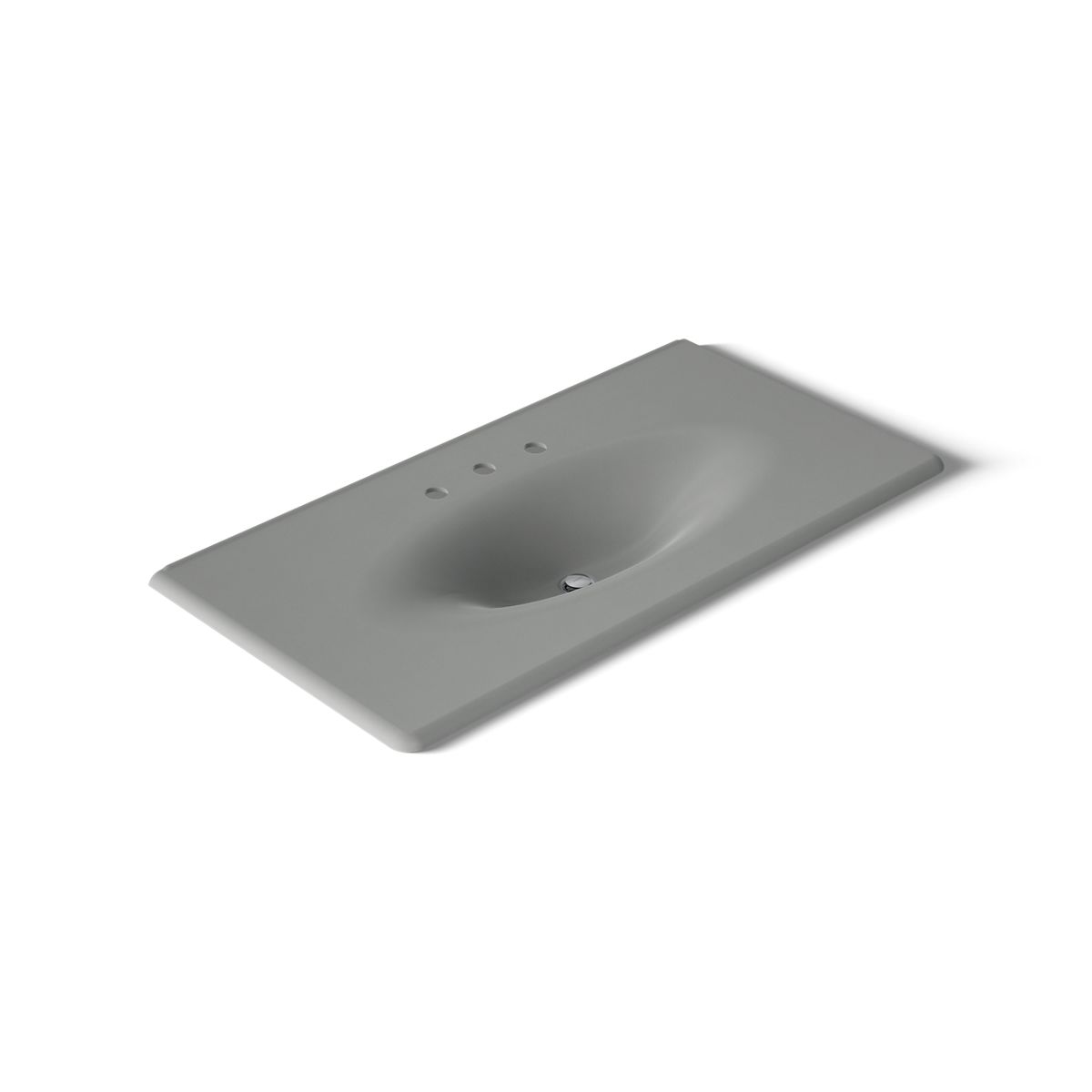 KOHLER Iron/Impressions 43" Enameled cast iron vanity top with integrated oval sink