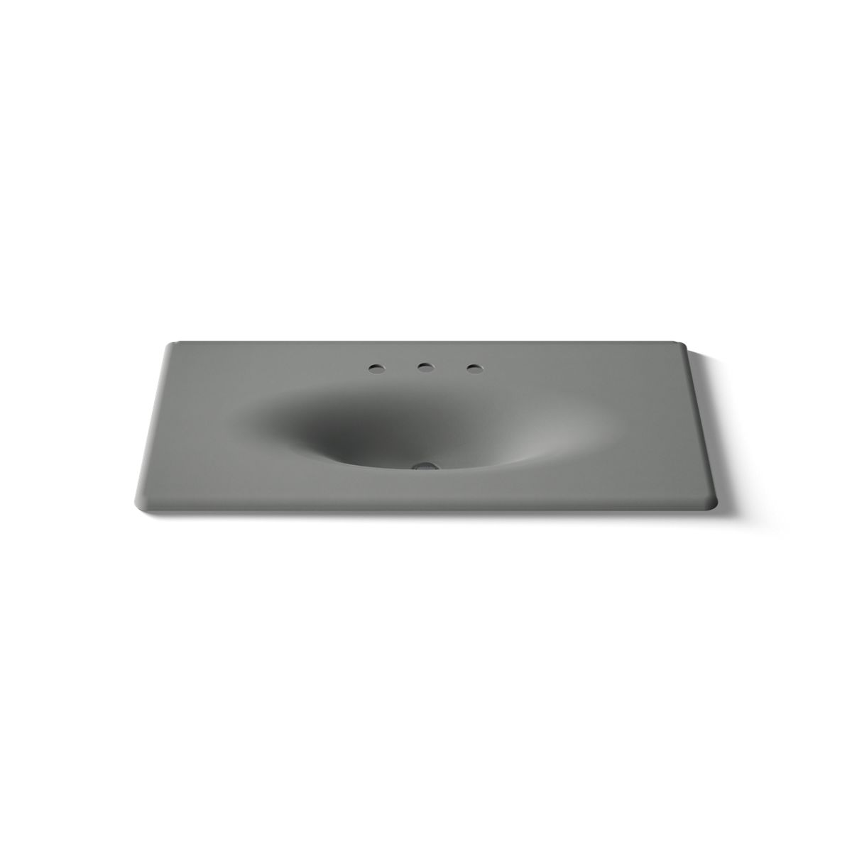 KOHLER Iron/Impressions 43" Enameled cast iron vanity top with integrated oval sink