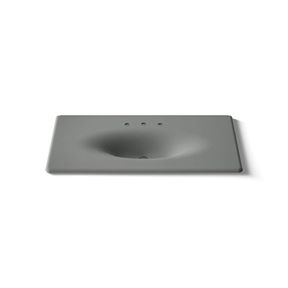 KOHLER Iron/Impressions 43" Enameled cast iron vanity top with integrated oval sink