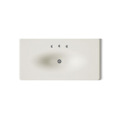 KOHLER Iron/Impressions 43" Enameled cast iron vanity top with integrated oval sink
