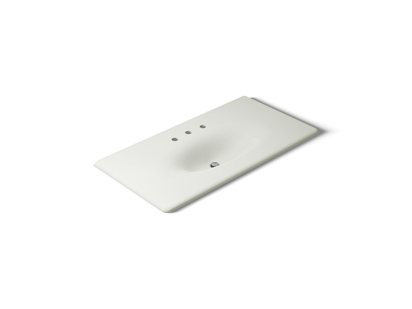 KOHLER Iron/Impressions 43" Enameled cast iron vanity top with integrated oval sink