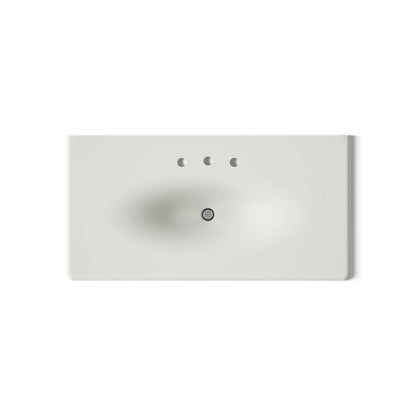 KOHLER Iron/Impressions 43" Enameled cast iron vanity top with integrated oval sink