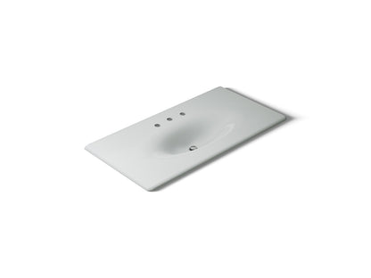 KOHLER Iron/Impressions 43" Enameled cast iron vanity top with integrated oval sink