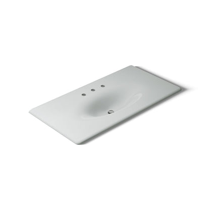 KOHLER Iron/Impressions 43" Enameled cast iron vanity top with integrated oval sink