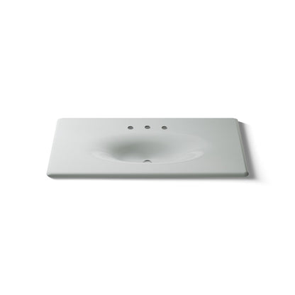 KOHLER Iron/Impressions 43" Enameled cast iron vanity top with integrated oval sink
