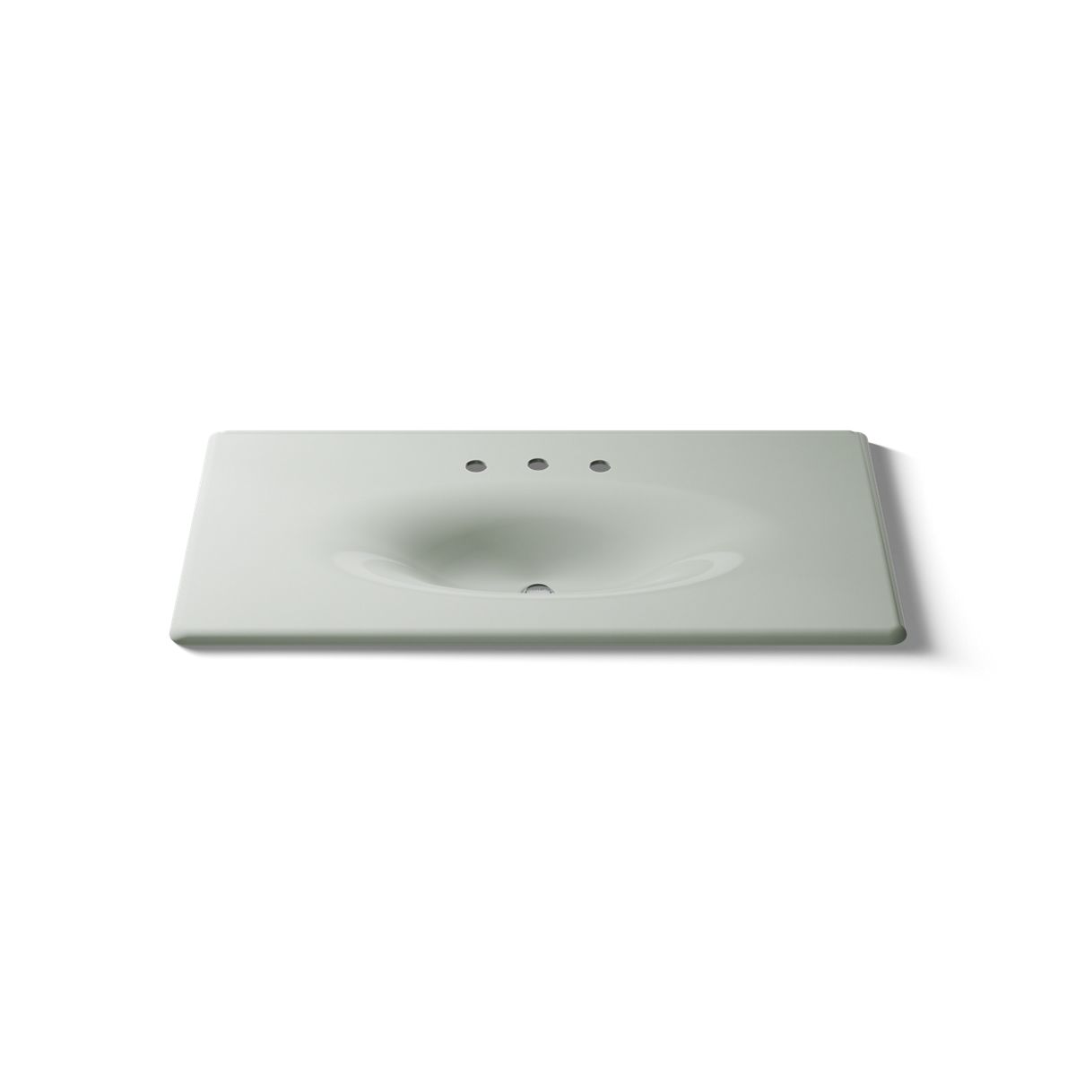 KOHLER Iron/Impressions 43" Enameled cast iron vanity top with integrated oval sink