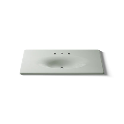 KOHLER Iron/Impressions 43" Enameled cast iron vanity top with integrated oval sink