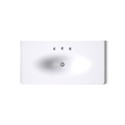 KOHLER Iron/Impressions 43" Enameled cast iron vanity top with integrated oval sink