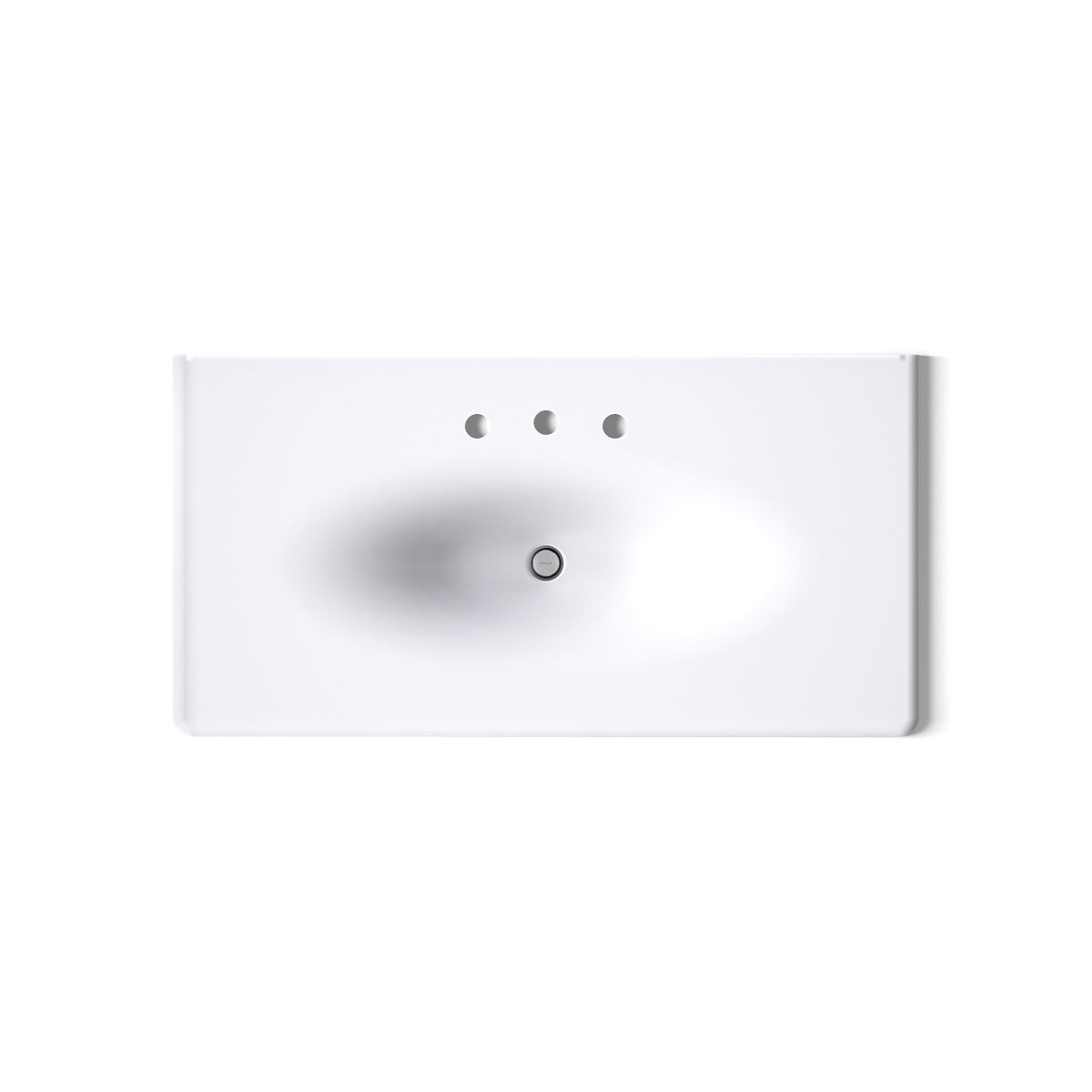 KOHLER Iron/Impressions 43" Enameled cast iron vanity top with integrated oval sink