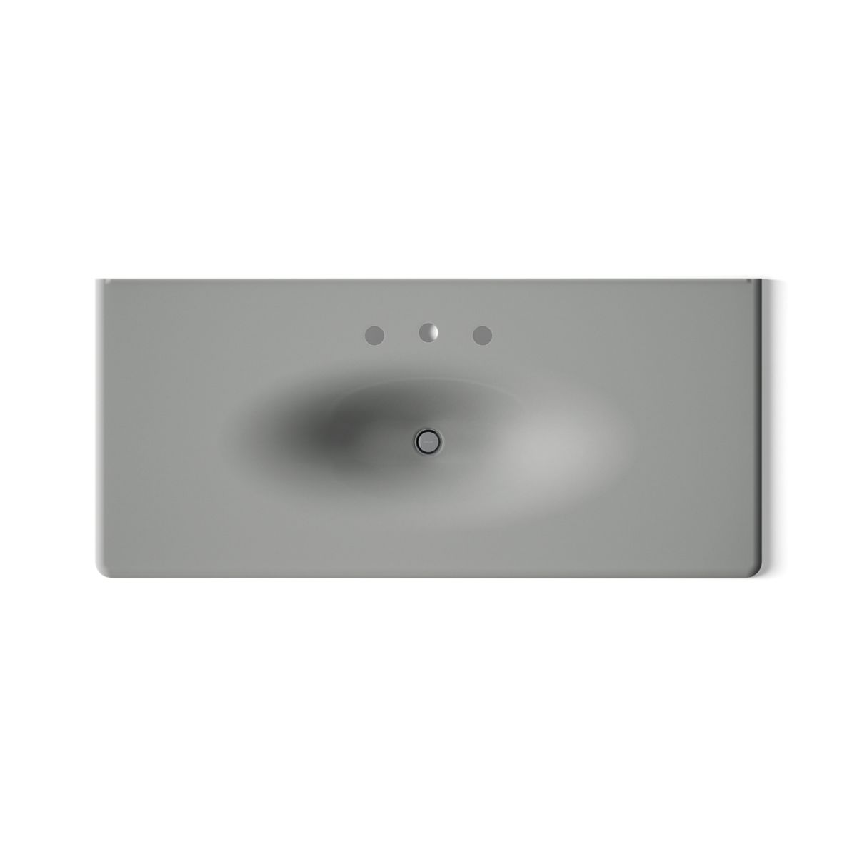 KOHLER Iron/Impressions 49" Enameled cast iron vanity top with integrated oval sink