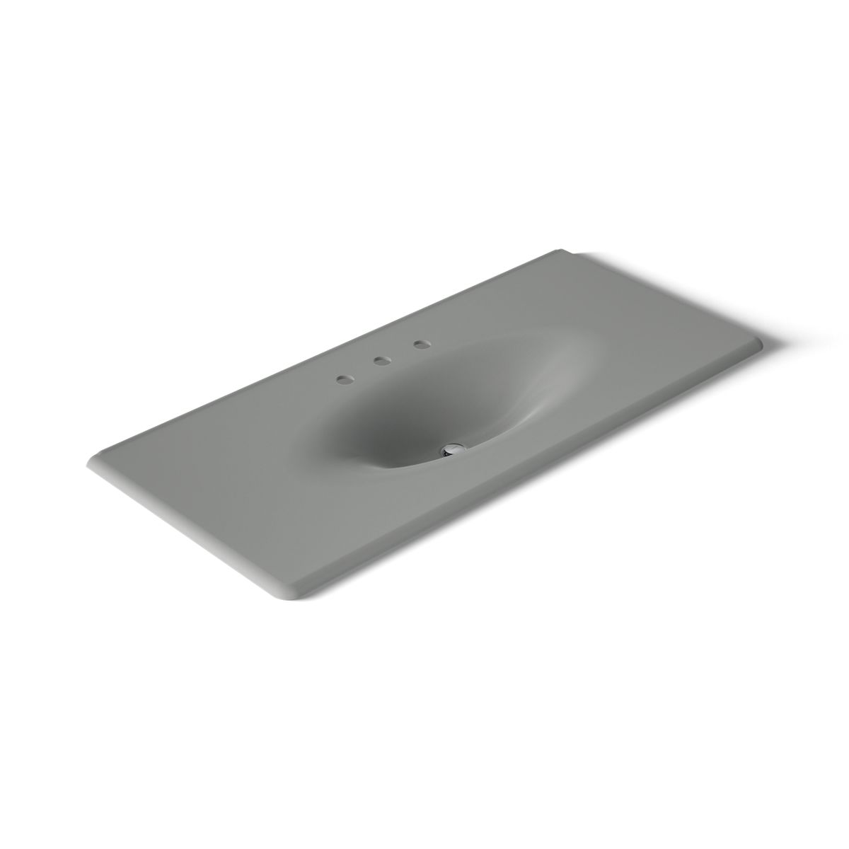 KOHLER Iron/Impressions 49" Enameled cast iron vanity top with integrated oval sink