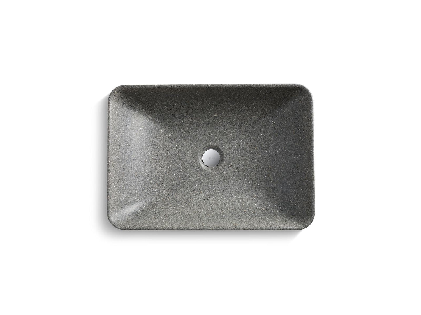 KOHLER WasteLAB Vox 23" rectangular vessel bathroom sink, no overflow