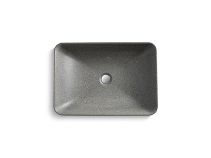 KOHLER WasteLAB Vox 23" rectangular vessel bathroom sink, no overflow