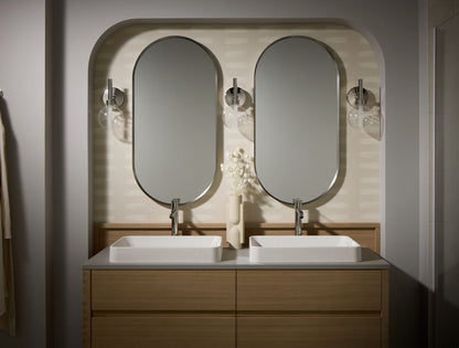 KOHLER WasteLAB Vox 23" rectangular vessel bathroom sink, no overflow
