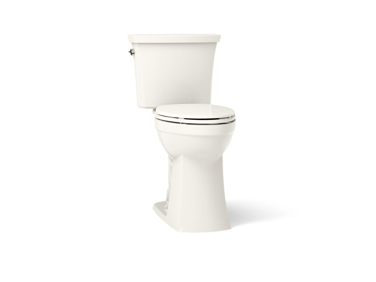 KOHLER K-30688 Kelston ContinuousClean Tall Two-piece Elongated Toilet, 1.28 GPF, Biscuit - 3/4 view of product