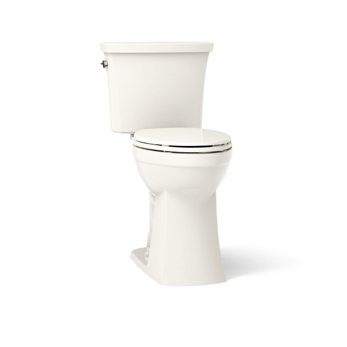 KOHLER K-30688 Kelston ContinuousClean Tall Two-piece Elongated Toilet, 1.28 GPF, Biscuit - 3/4 view of product
