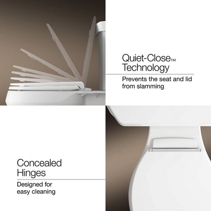 KOHLER K-30783 Lithe Quiet-Close elongated toilet seat