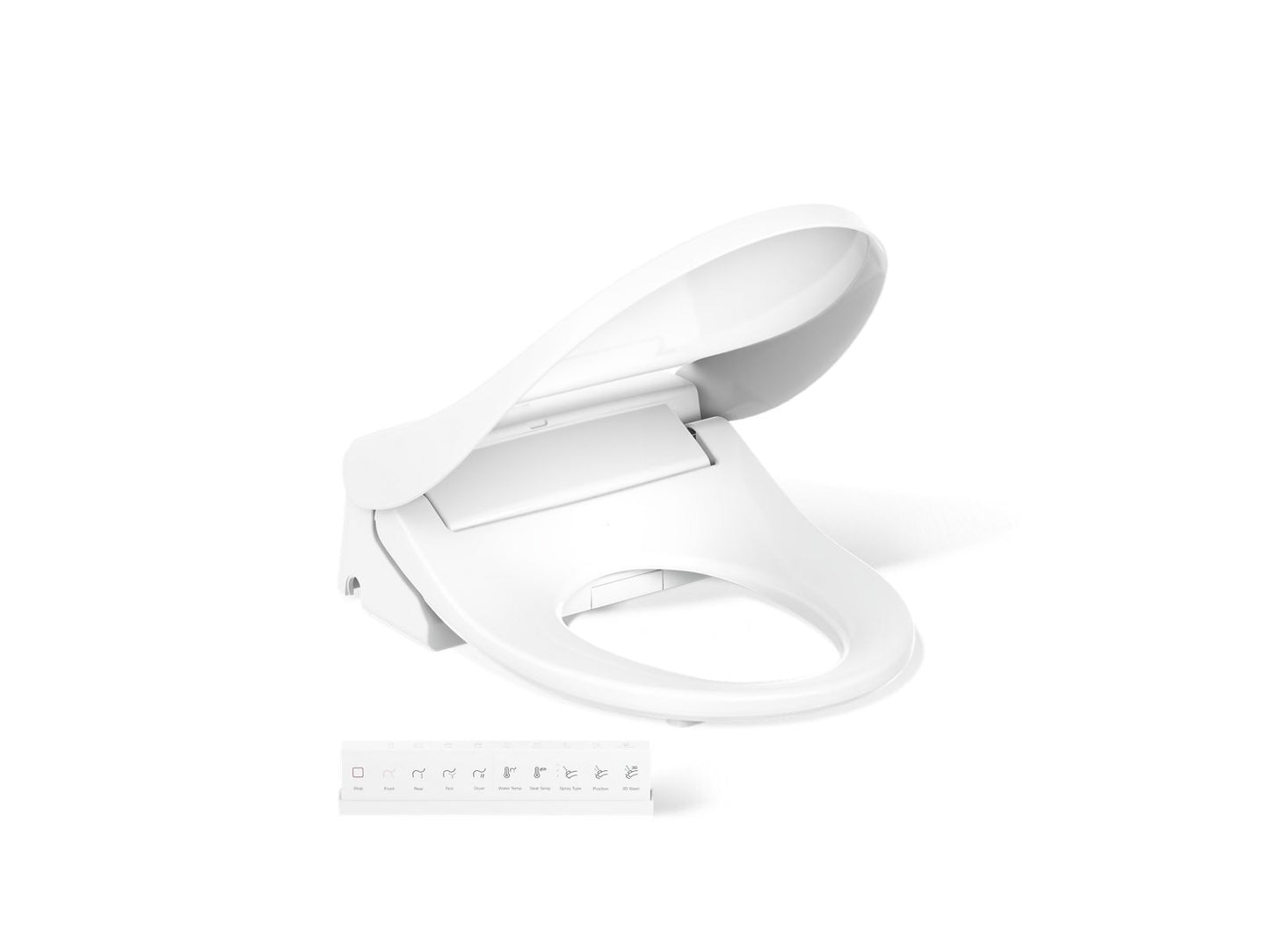KOHLER PureWash E880 Round-front bidet toilet seat with remote control