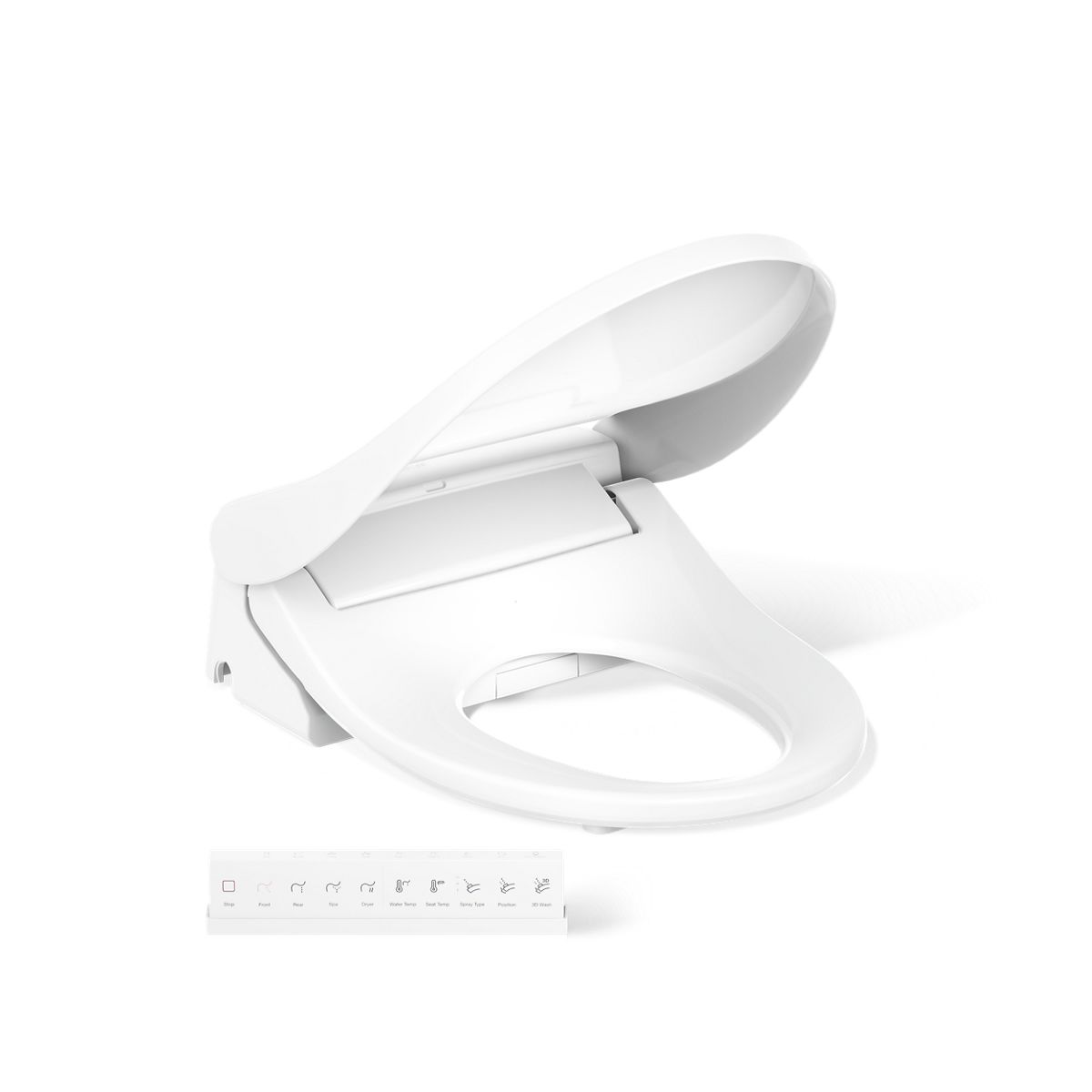 KOHLER PureWash E880 Round-front bidet toilet seat with remote control