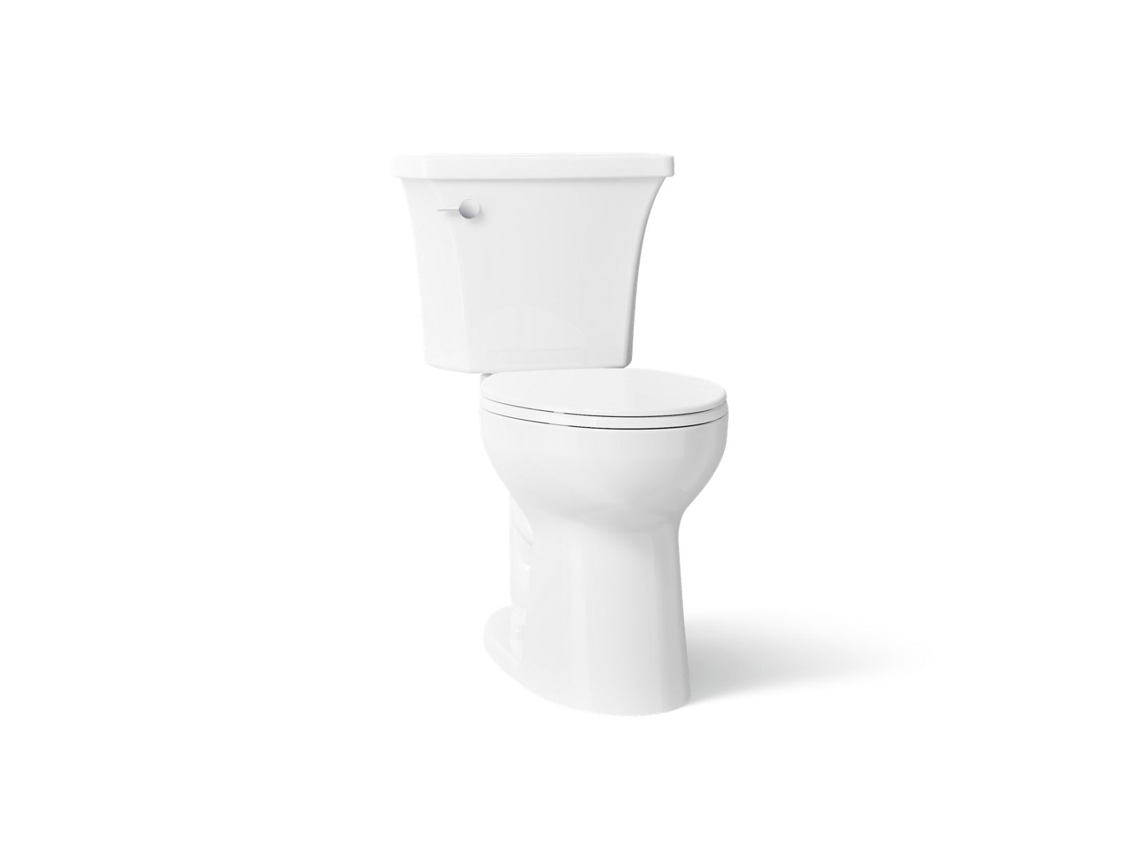 KOHLER K-31096 Highline Arc The Complete Solution® Two-piece Elongated Toilet, 1.28 GPF, White - 3/4 view of product