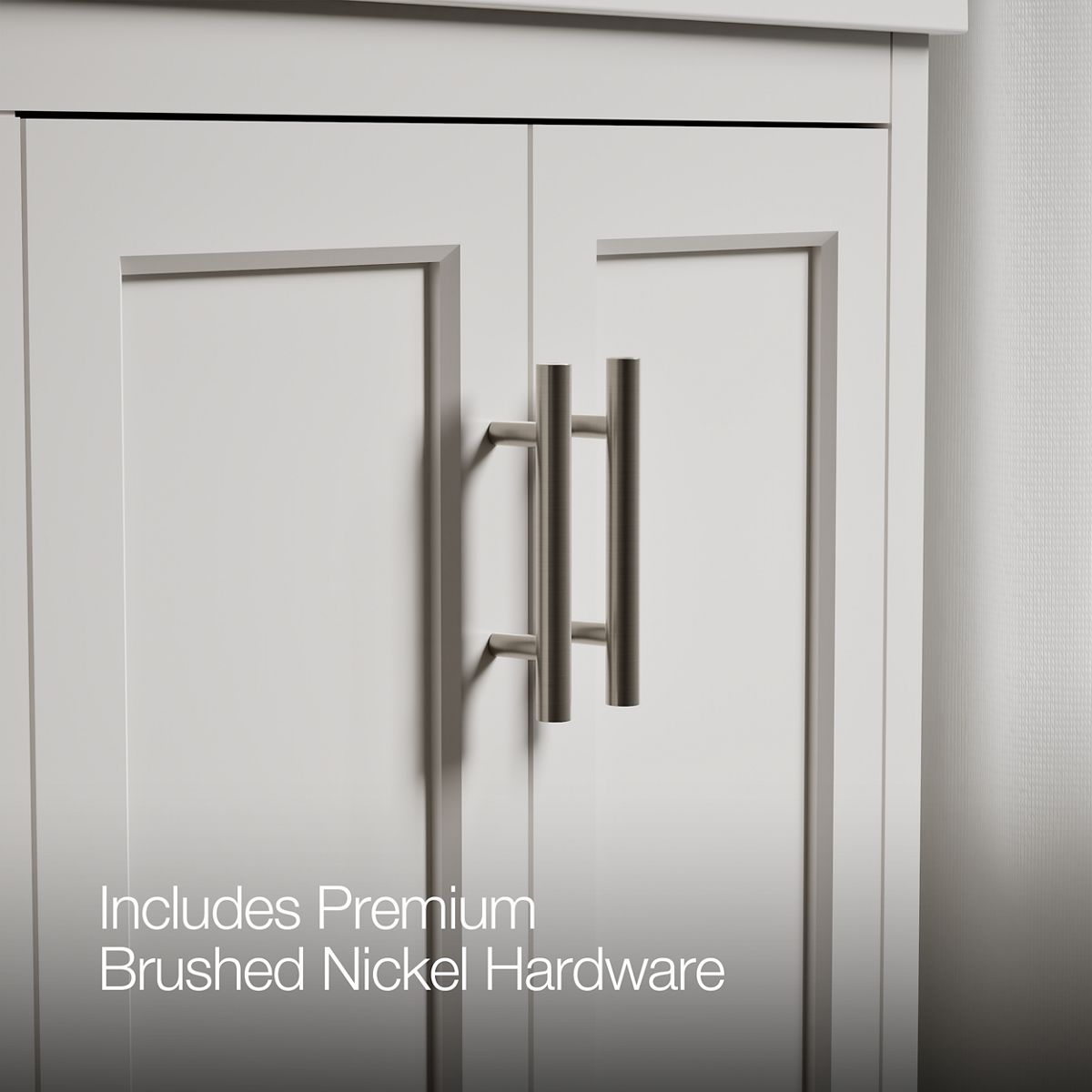 KOHLER K-31244-ASB Quo 36" Bathroom Vanity Cabinet with Sink and Quartz Top, White - Detail image of a product feature