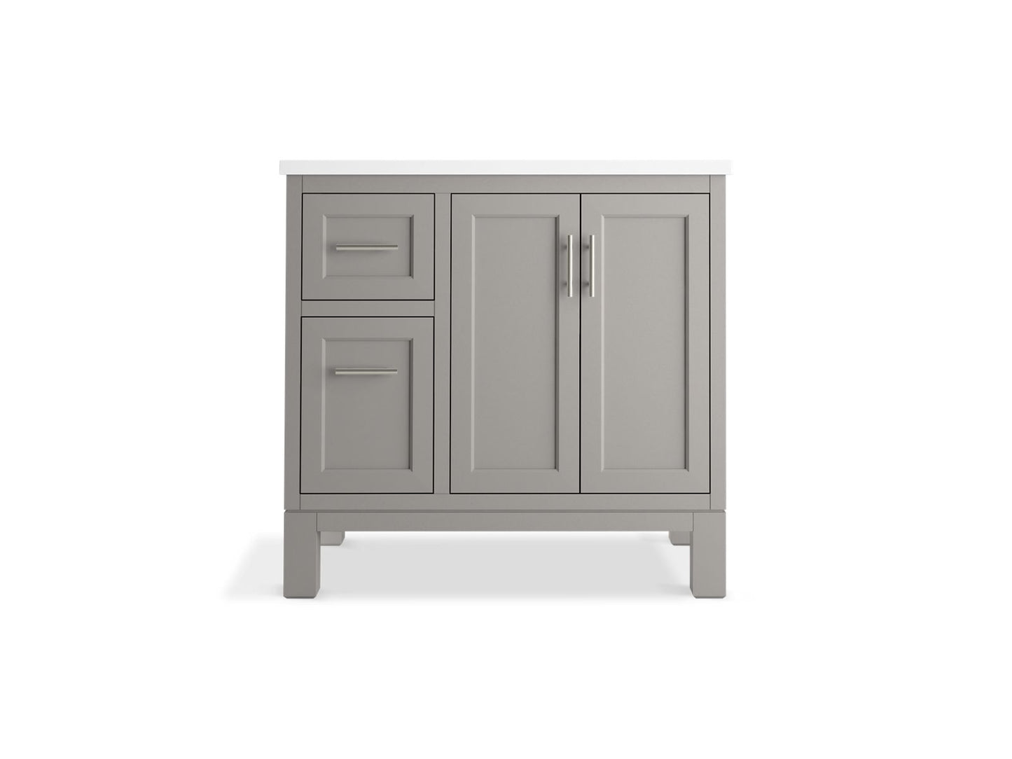 KOHLER K-31244-ASB Quo 36" bathroom vanity cabinet with sink and quartz top