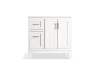 KOHLER K-31244-ASB Quo 36" bathroom vanity cabinet with sink and quartz top