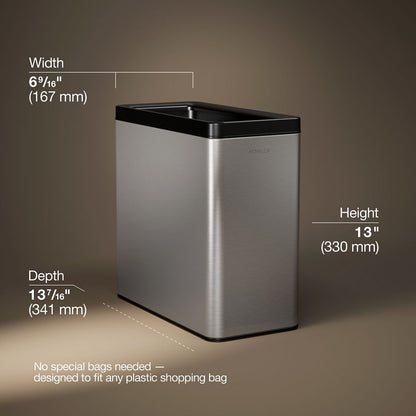 KOHLER K-31313 12-liter open-top trash can