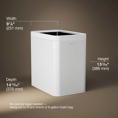 KOHLER K-31314 25-liter open-top trash can