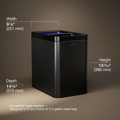 KOHLER K-31315 22-liter dual-compartment open-top trash can